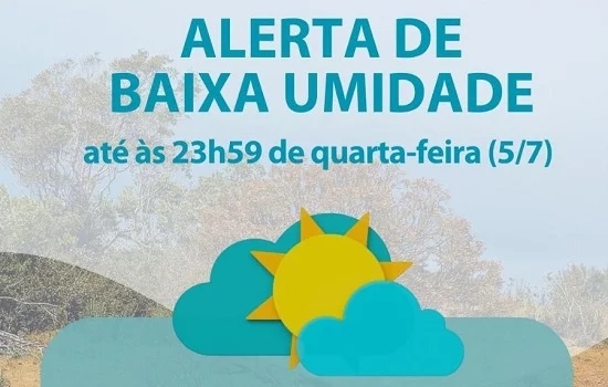 Defesa Civil de Minas Gerais alerta sobre baixa umidade do ar em boa parte do estado