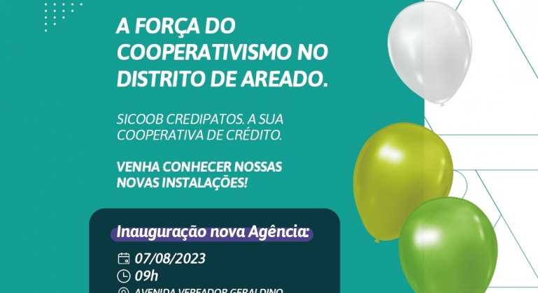 Sicoob Credipatos convida a todos para reinauguração de agência no distrito de Areado