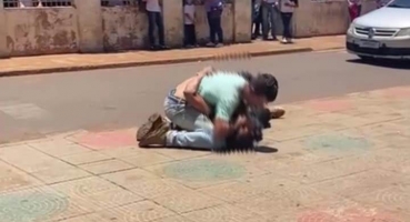 Vídeo mostra aluno sendo agredido por motorista de automóvel em frente a uma escola na cidade de Lagoa Formosa 