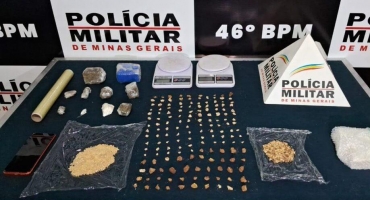 Guimarânia - Polícia Militar realiza apreensão de grande quantidade de drogas; uma pessoa foi presa