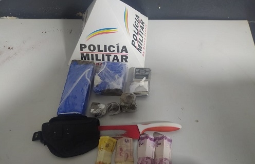 PM de Patos de Minas prende rapaz de 25 anos suspeito de tráfico de drogas