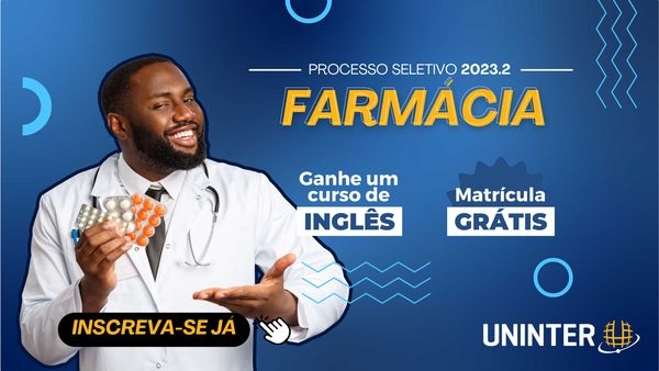 O Centro Universitário Uninter Patos de Minas lança curso superior de Farmácia, modalidade Semipresencial; bolsas com até 50% de desconto