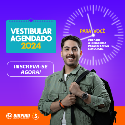 O Centro Universitário de Patos de Minas (UNIPAM) está com as inscrições para o Vestibular Agendado