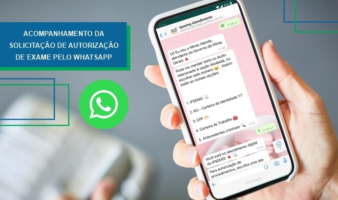 Ipsemg disponibiliza acompanhamento da solicitação de autorização de procedimentos de saúde pelo WhatsApp