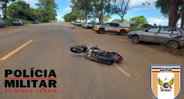 Areado - Acidente na LMG-743 deixa motociclista gravemente ferido