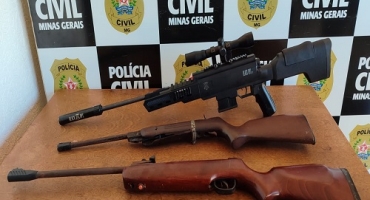 PC de Patos de Minas apreende três armas durante ação de combate à criminalidade