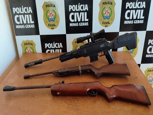 PC de Patos de Minas apreende três armas durante ação de combate à criminalidade