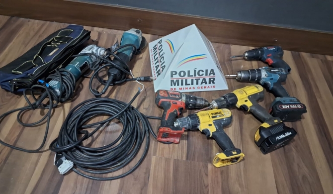  Carmo do Paranaíba – Em rápida ação Polícia Militar prende suspeito e recupera materiais furtados 