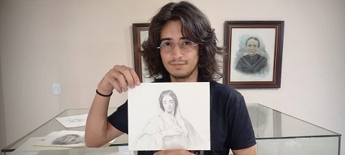 Artista patense vence concurso internacional de desenho na Itália e pede ajuda para custear a viagem