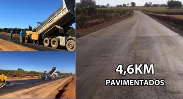 Pavimentação da estrada de Campo Alegre no município de Patos e Minas entra na última etapa 