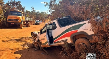 Coromandel - Motorista desvia de árvore e colide com veículo na LMG-747