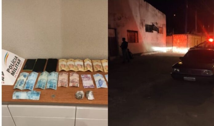 Carmo do Paranaíba – Polícia Militar prende dois suspeitos por tráfico de drogas no bairro Santa Cruz