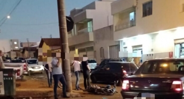 Carmo do Paranaíba – Acidente na Rua Lenheiros deixa motociclista ferido 