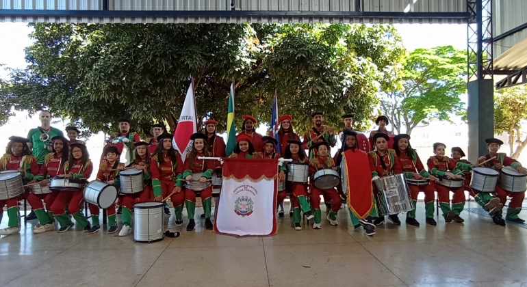 Fanfarra de Lagoa Formosa participa de Encontro na Festa do Fazendeiro em Rio Paranaíba