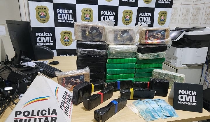 Operação das Polícias Militar e Civil prende casal com cerca de 30 quilos  de crack e cocaína em Patos de Minas