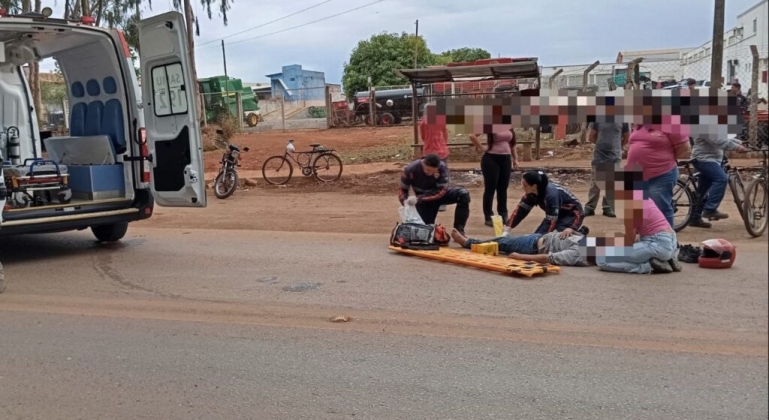 Carmo do Paranaíba – Motociclista de 25 anos se acidenta em colisão contra veículo na entrada da cidade