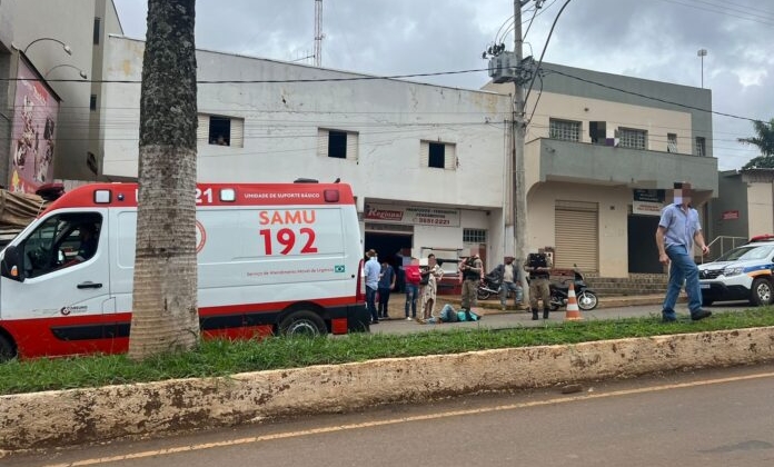 Idoso é atropelado por automóvel na Avenida João Batista em Carmo do Paranaíba 