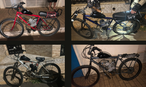 Patos de Minas - Polícia Militar apreende bicicletas motorizadas que causavam perturbação na cidade