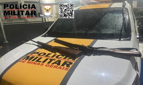 Motorista é preso com espingarda, rifle e cães na BR-146 Motorista é preso com espingarda, rifle e cães na BR-146