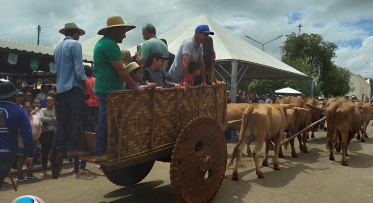 Desfile de carros de bois é atração da Festa de São Sebastião no Distrito de Monjolinho; no município de Lagoa Formosa 