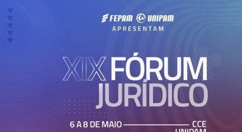 XIX Fórum Jurídico do UNIPAM será realizado entre os dias 06 e 08 de maio XIX Fórum Jurídico do UNIPAM será realizado entre os dias 06 e 08 de maio
