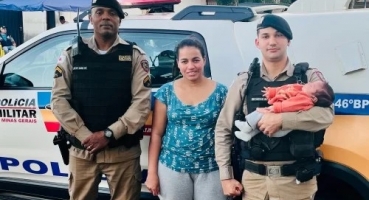 Monte Carmelo - Recém-nascido é salvo por policiais militares após engasgar com leite Monte Carmelo - Recém-nascido é salvo por policiais militares após engasgar com leite