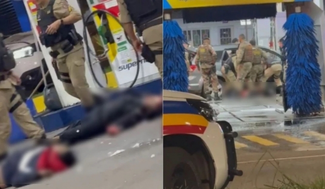 Araguari - Após perseguição e troca de tiros, cinco pessoas morrem e dois policiais militares ficam feridos
