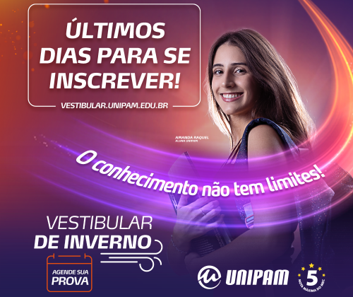 Últimos dias para se inscrever no Vestibular de Inverno do UNIPAM Últimos dias para se inscrever no Vestibular de Inverno do UNIPAM