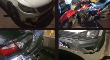 Quatro veículos se envolvem em acidente no cruzamento na cidade de Patos de Minas