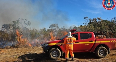 Incêndio destruiu cerca de 540 hectares na Região do Pântano; no município de Coromandel Incêndio destruiu cerca de 540 hectares na Região do Pântano; no município de Coromandel