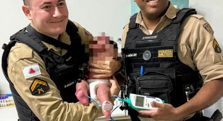Policiais Militares salvam bebê que engasgou após amamentação em Guarda dos Ferreiros