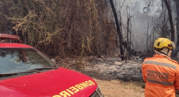 Bombeiros de Patos de Minas combatem incêndio em reserva no distrito de Sertãozinho e evitam que fogo atingisse lavoura de café Bombeiros de Patos de Minas combatem incêndio em reserva no distrito de Sertãozinho e evitam que fogo atingisse lavoura de café