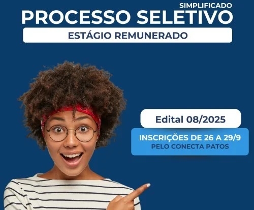 Prefeitura de Patos de Minas abre inscrições para estágio remunerado; confira áreas e prazos Prefeitura de Patos de Minas abre inscrições para estágio remunerado; confira áreas e prazos