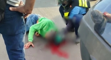 Patos de minas - Idoso tem traumatismo craniano após acidente entre bicicleta e moto na Rua Major Gote Patos de minas - Idoso tem traumatismo craniano após acidente entre bicicleta e moto na Rua Major Gote