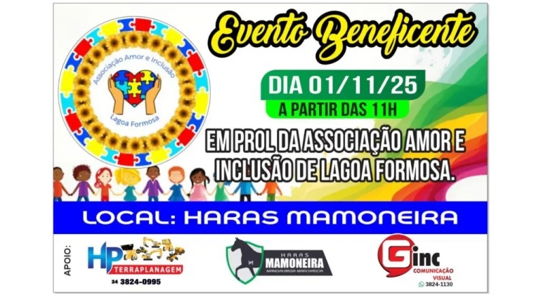 Associação Amor e Inclusão realiza leilão beneficente na cidade de Lagoa Formosa 