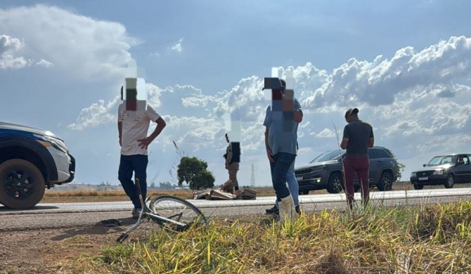 Ciclista morre após ser atropelado na BR-354; na Comunidade de Campina Verde 