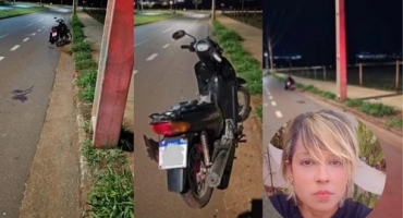 Mulher de 39 anos morre após colidir motocicleta contra poste de iluminação pública em Patos de Minas