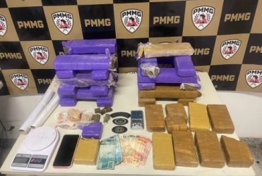 Operação da PM resulta na prisão de dois jovens e apreensão de grande quantidade de drogas