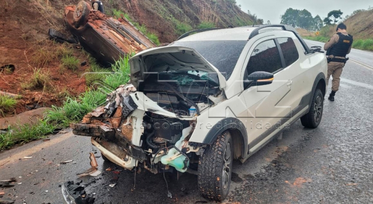 Criança e duas mulheres ficam feridas em colisão na BR-354