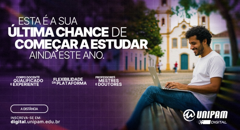 Últimos dias para se inscrever, no processo seletivo do UNIPAM, para os cursos de Educação a Distância