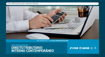 UNIPAM oferta Pós-Graduação em Direito Tributário Interno Contemporâneo