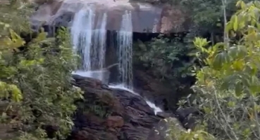 Presidente Olegário - Homem sofre queda na Cachoeira da Taboca e fica ferido 