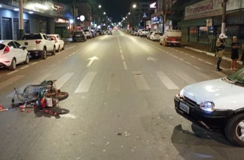 Patos de Minas - Motociclista embriagado e sem habilitação é preso após acidente no bairro Lagoa Grande
