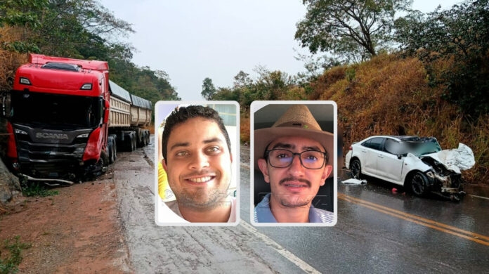 Dois homens de Campos Altos morrem após colisão frontal na BR-354